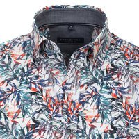 Casa Moda Bold Floral Pattern Cotton SS Shirt