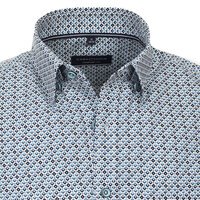 Casa Moda Blue Diamond Pattern SS Shirt