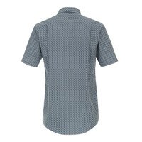 Casa Moda Navy Green Diamond Pattern Cotton SS Shirt