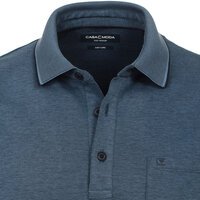 Casa Moda Plain Easy Care Polo with trim Blue