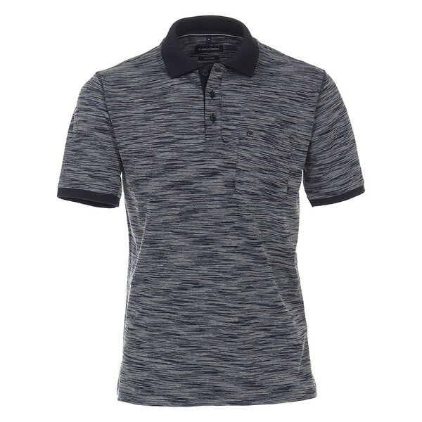 Casa Moda Navy Contrast Collar Easy Care Polo-shop-by-brands-Beggs Big Mens Clothing - Big Men's fashionable clothing and shoes