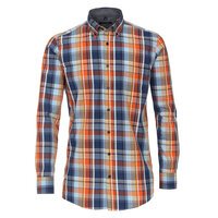 Casa Moda Large Check Orange LS Shirt