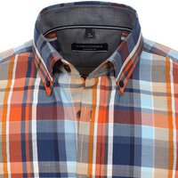 Casa Moda Large Check Orange LS Shirt