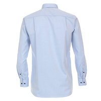 Casa Moda Sky Blue Business Shirt With Contrast Trim Detail