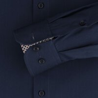 Casa Moda Navy Business Shirt With Contrast Trim Detail