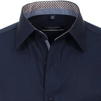 Casa Moda Navy Business Shirt With Contrast Trim Detail