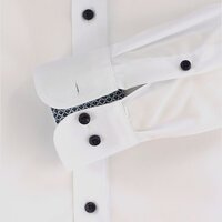 Casa Moda White Business Shirt With Contrast Trim Detail