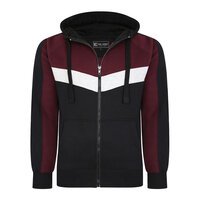 Kam Cotton Mix Chevron Panelled Hoody