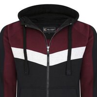 Kam Cotton Mix Chevron Panelled Hoody