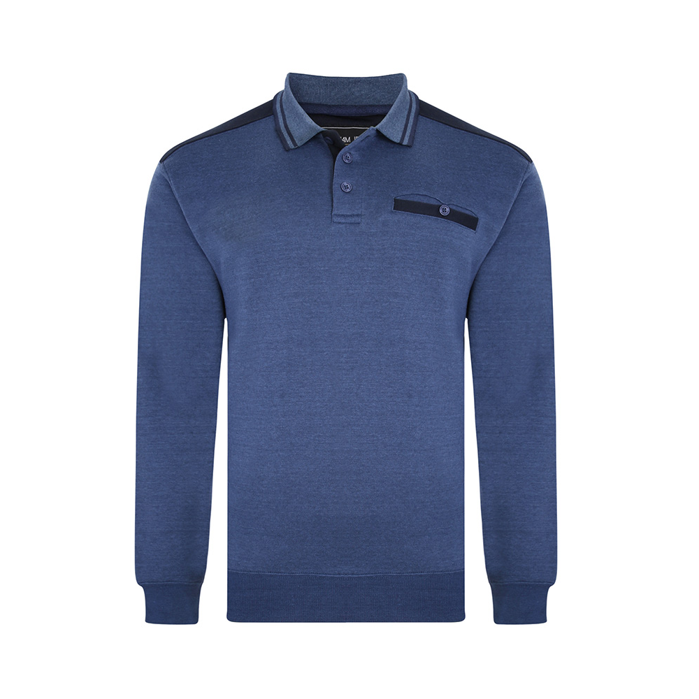 Kam Tipped Collar Polo Sweater