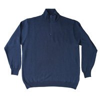 Silverdale 5118 Quarter zip Basket Weave Stitch Pullover Navy