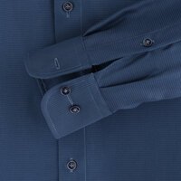 Casa Moda Rope Weave Pattern Business Shirt Navy