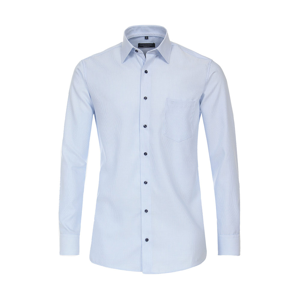 Casa Moda Rope Weave Pattern Business Shirt Sky