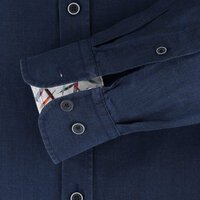 Casa Moda Linen LS Shirt Navy