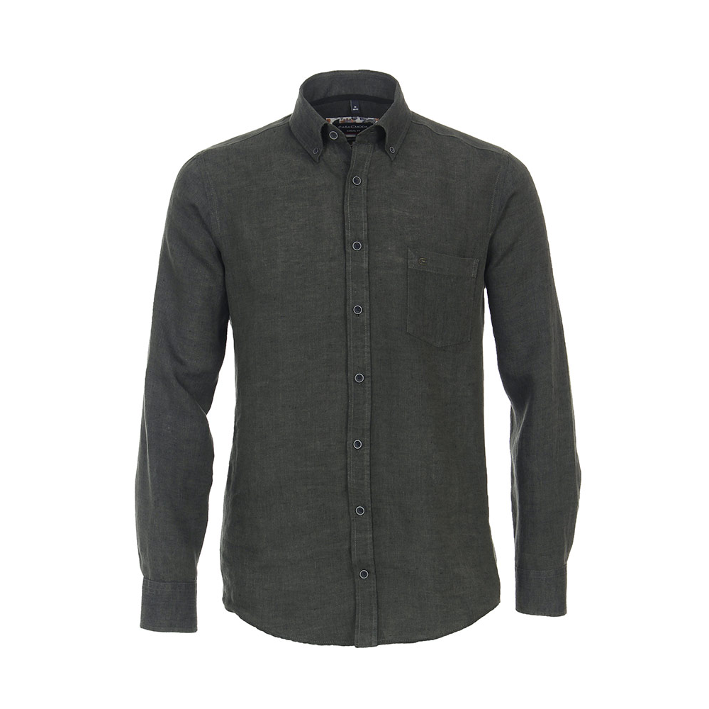 Casa Moda Linen LS Shirt Olive