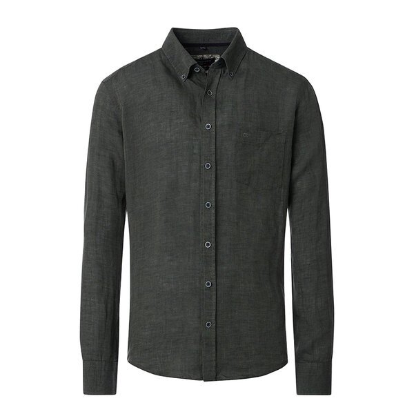 CASA MODA - Linen LS Shirt Olive-shop-by-brands-Beggs Big Mens Clothing - Big Men's fashionable clothing and shoes