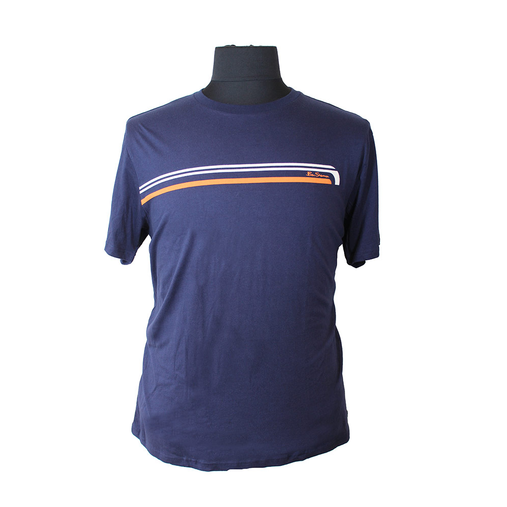 Ben Sherman Cotton Chest Stripe Print Tee - This iconic brand is ...