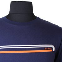 Ben Sherman Cotton Chest Stripe Print Tee