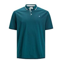 Jack and Jones Cotton Contrast Trim Polo Storm Green