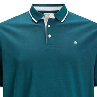 Jack and Jones Cotton Contrast Trim Polo Storm Green