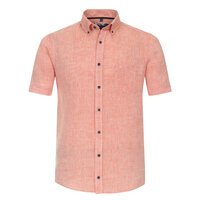 Casa Moda Linen Short Sleeve Shirt Tangerine