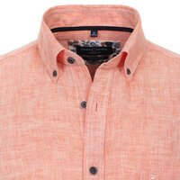 Casa Moda Linen Short Sleeve Shirt Tangerine