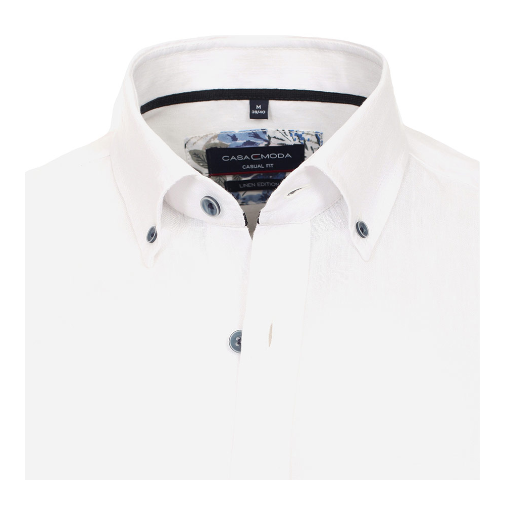 Casa Moda Linen Short Sleeve Shirt White - Casa Moda is one of Europes ...