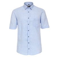 Casa Moda Linen Short Sleeve Shirt Sky