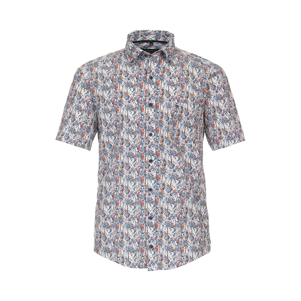 Casa Moda Palm Print Short Sleeve Shirt