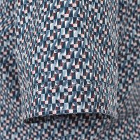 Casa Moda Abstract Print Short Sleeve Shirt Blue