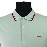 Ben Sherman Cotton Signature Logo Collar Trim Pistachio