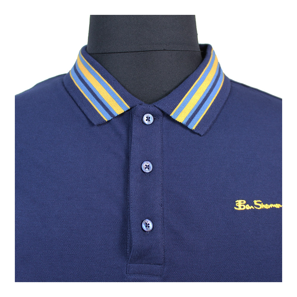 Ben Sherman Cotton House Collar Polo Marine This iconic brand is