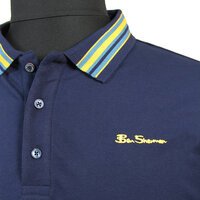 Ben Sherman Cotton House Collar Polo Marine 