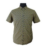 Ben Sherman London Squares Short Sleeve Shirt Gold