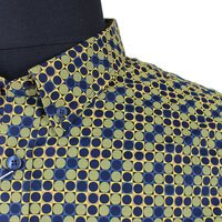 Ben Sherman London Squares Short Sleeve Shirt Gold