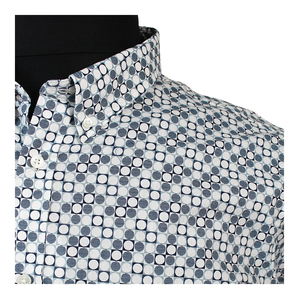 Ben Sherman London Squares Short Sleeve Shirt White - This iconic brand ...