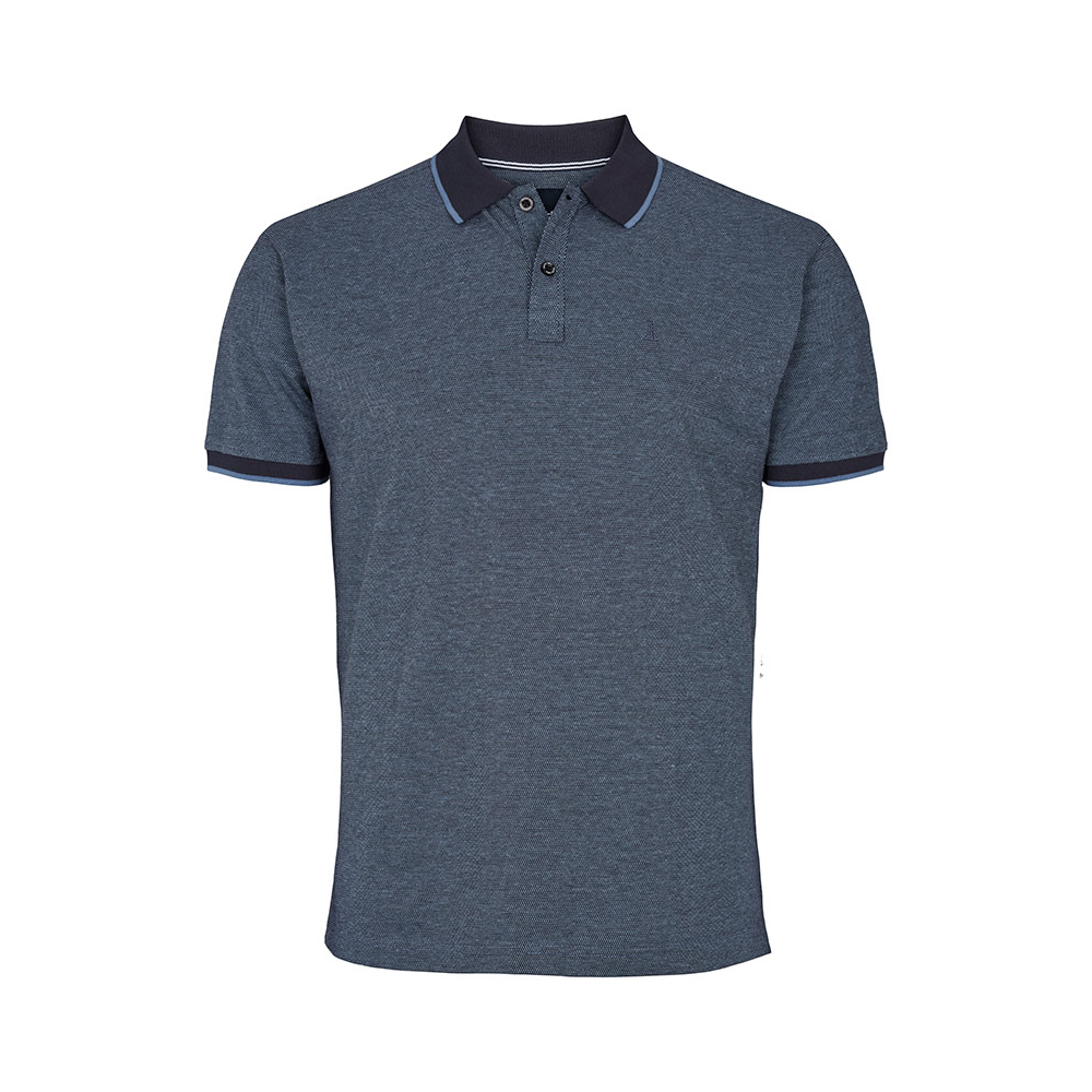 North56 Pure Cotton Melange Pattern Pique Weave Polo