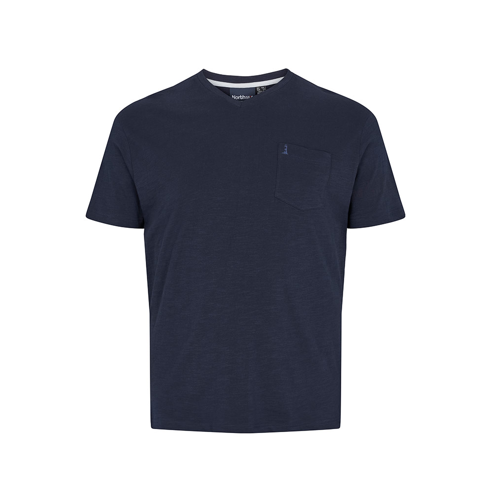 North56 Cotton V-Neck Pocket Tee