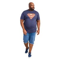 D555 Superman Logo Tee Navy Marl