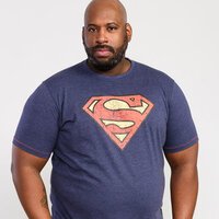 D555 Superman Logo Tee Navy Marl