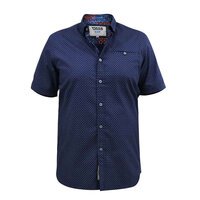 D555 Small Dot Pattern Navy SS Shirt