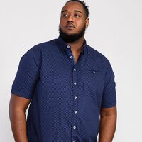 D555 Small Dot Pattern Navy SS Shirt