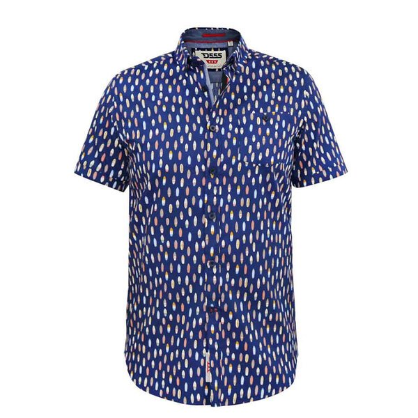 D555 Hackford Surfboard SS Shirt Navy-shop-by-brands-Beggs Big Mens Clothing - Big Men's fashionable clothing and shoes
