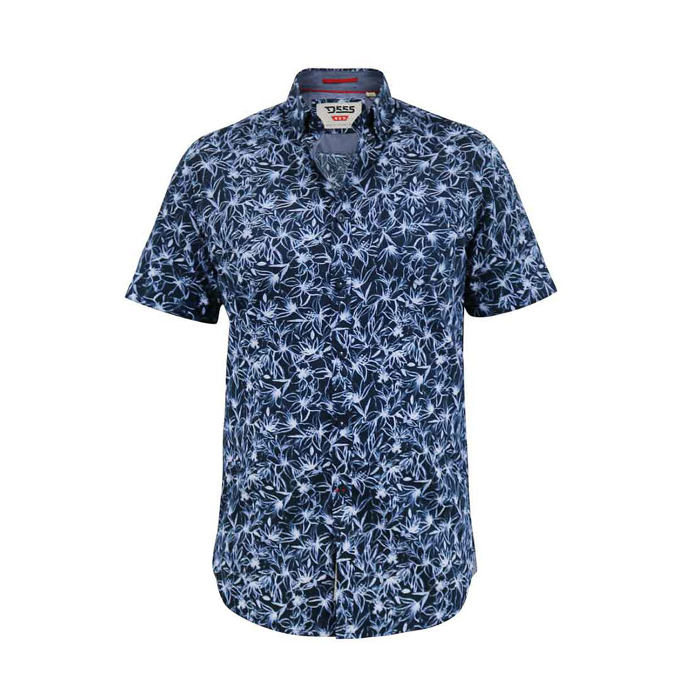 D555 Padbury Floral Blue Navy SS Shirt