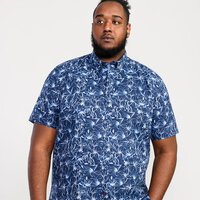 D555 Padbury Floral Blue Navy SS Shirt