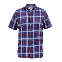 D555 Portland Classic Check SS Shirt Blue Red