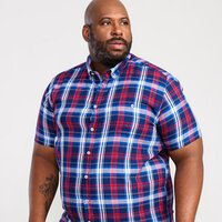 D555 Portland Classic Check SS Shirt Blue Red