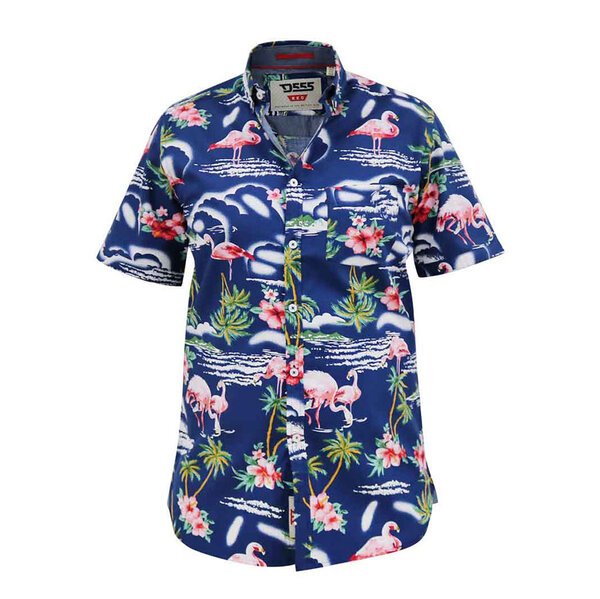 D555 Durham Flamingo SS Shirt-shop-by-brands-Beggs Big Mens Clothing - Big Men's fashionable clothing and shoes