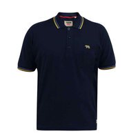 D555 Hamford Plain Navy Bold Trim Polo