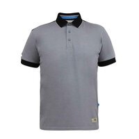 D555 Prinstead Pique Polo With Shoulder Detail Grey